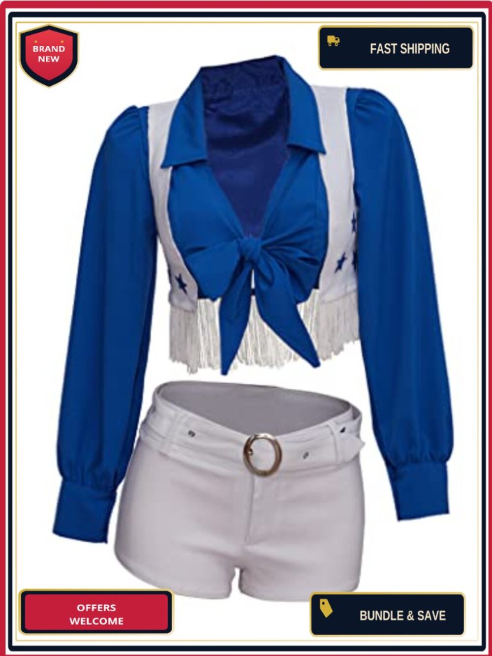 Cheerleader Costume Two Piece Set Polyester Blend Cosplay